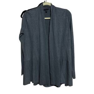 Eileen Fisher wool organic cotton tencel women's XS cardigan open sweater